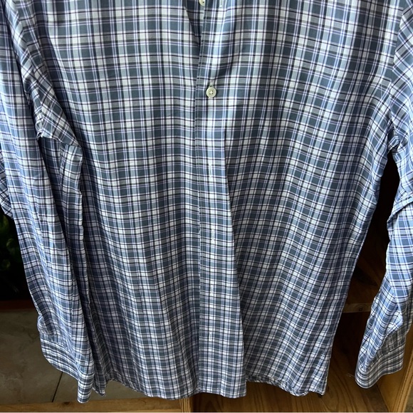 #60. Ermenegildo Zegna Gray & Purple Long Sleeved Button Shirt Med NWOT - Picture 6 of 13